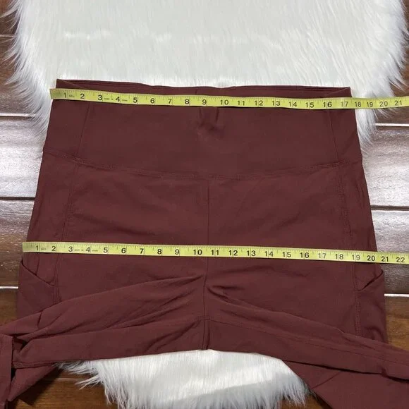 Athleta Women's Size 16 Cognac Brown Trekkie Hybrid Crop Tight Pants 446615 - Picture 4 of 10